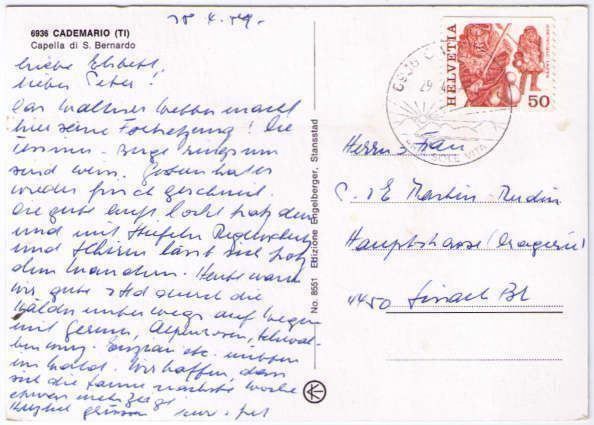 Cartes postales: Cademario - Capella di S. Bernardo – D'occasion à Binningen par Mountainrider 1