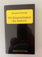 Buch Jacques Derrida Die Einsprachigkeit des Anderen