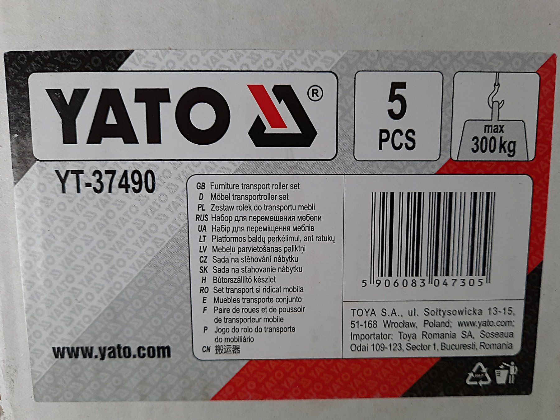 Altro per stoccaggio & trasporto: YATO Möbel transporter Set 5Tlg. – Nuovo (secondo la descrizione) da Beinwil am See venduto da Restwert_Beinwil 1