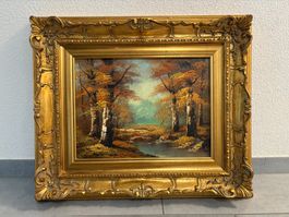 64cmbreitx 54cmhoch Ölgemälde Herbstlandschaft wunderhübsch
