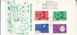 SBK 402 - 405 Satzbrief mit Sonderstempel A. 944 Olma