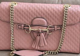 Gucci Emily Handtasche Leder rosa 