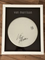 Van Morrison, signierte Drumfell Einrahmung 