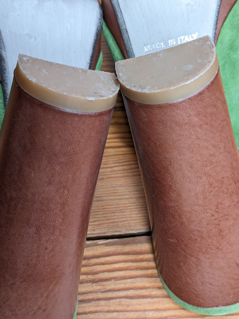 Scarpe da donna: ANGELO BERVICATO : Sandales daim vert / cuir brun 40 – Nuovo (secondo la descrizione) da Petit-Lancy venduto da lilycerise 8