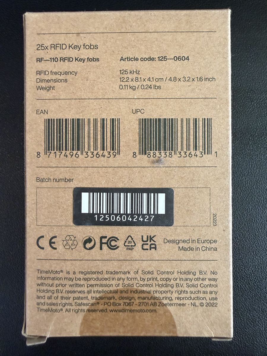 Schlüsselanhänger & - bänder: TimeMoto RFID Tags 25 Stück – Neu und originalverpackt aus Untersiggenthal von Bikevader 1