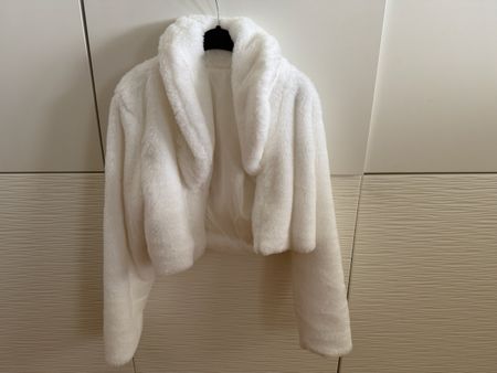 Damen Kunstfell Hochzeits-Bolero weiss Grösse S neuwertig