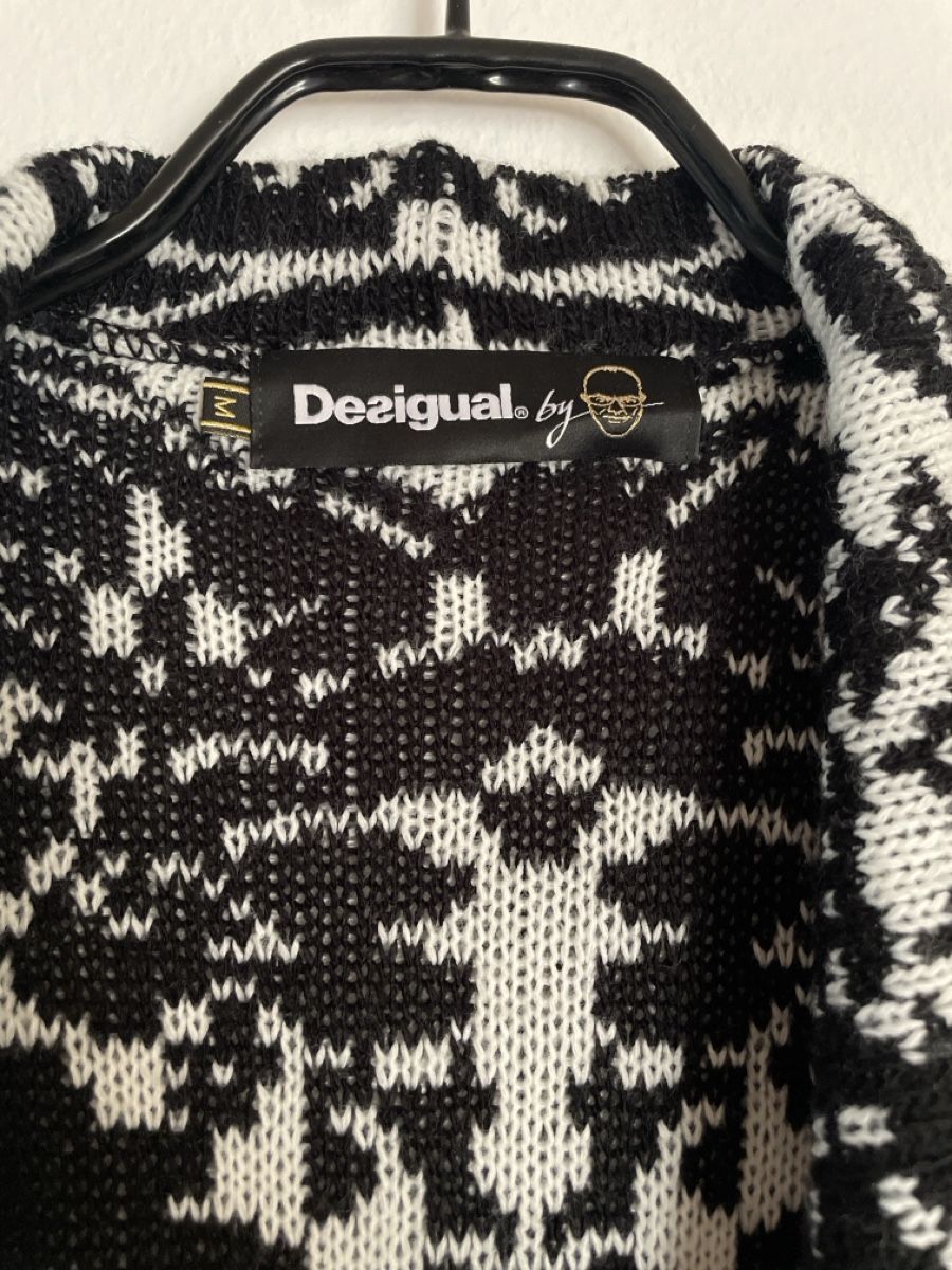 Jacken: Desigual Strickjacke, Gr. M, Schwarz/Weiss – Gebraucht aus Uster von fas_q2ft 1