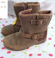 TOP Gr. 32 Leder Herbst- Winterstiefel UGGs braun ISL21.5cm