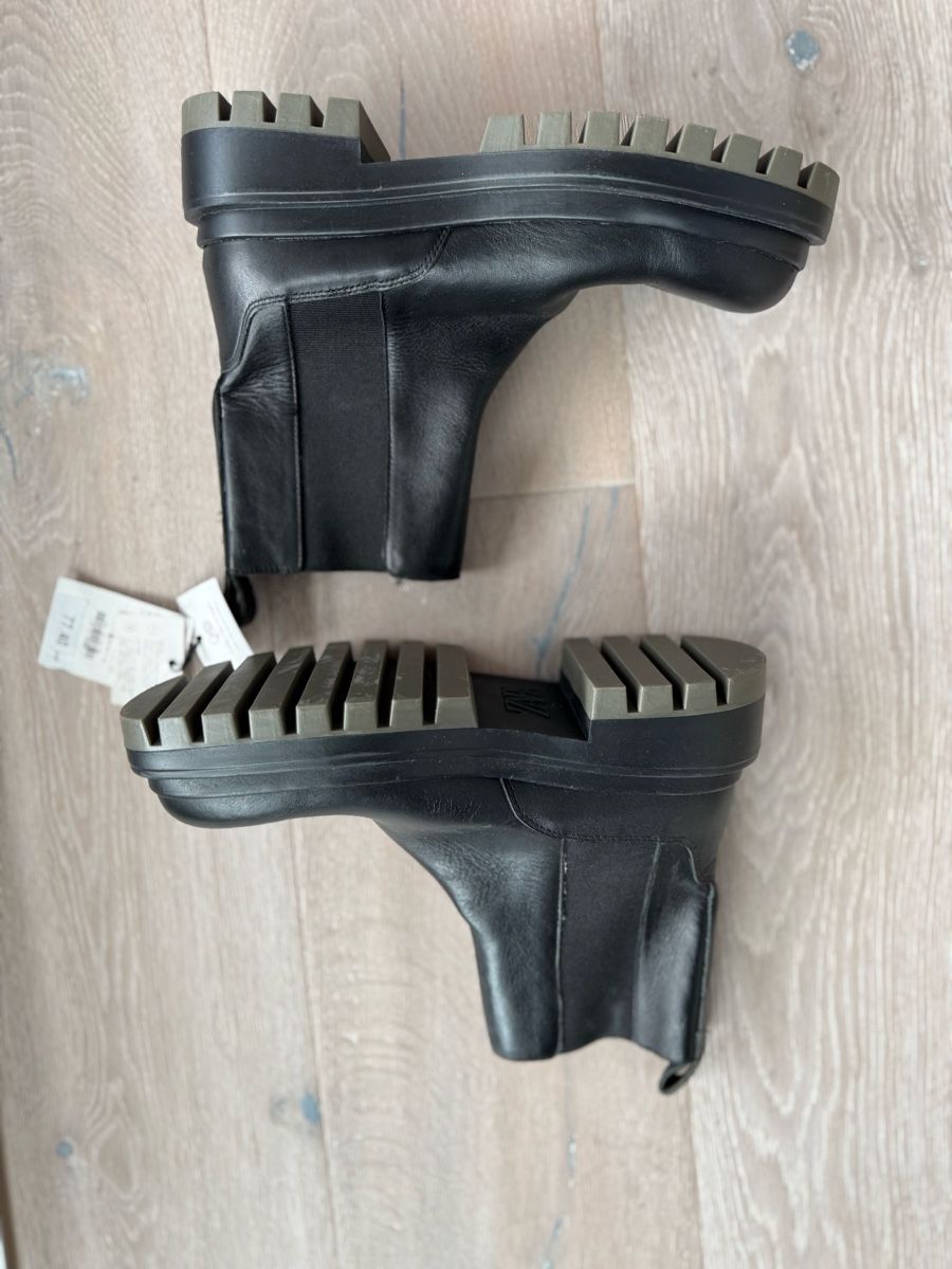 Zara Damenschuhe: Zara Leather Ankle Boots Size 38 Platform - New – Neu und originalverpackt aus Zürich von EShopping81 1