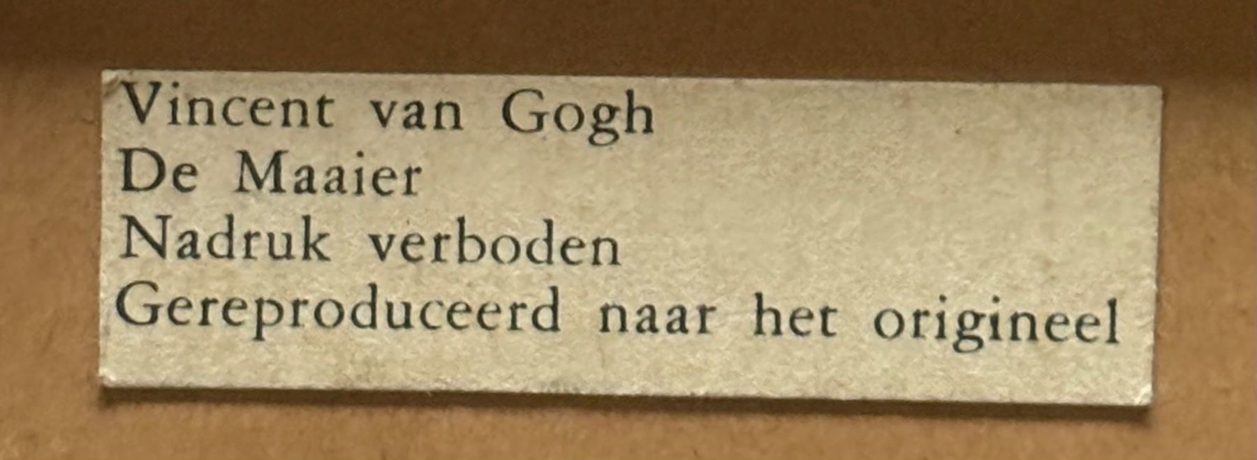 Dipinti: Vincent Van Gogh, Der Mäher, alter Kunstdruck, gerahmt – Usato da Frauenfeld venduto da Merk52 3