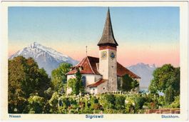 SIGRISWIL Kirche (im Sommer) ca. 1950 (BE)