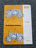 Original Prospekt Traktor Lanz Bulldog D8500 / 35 PS