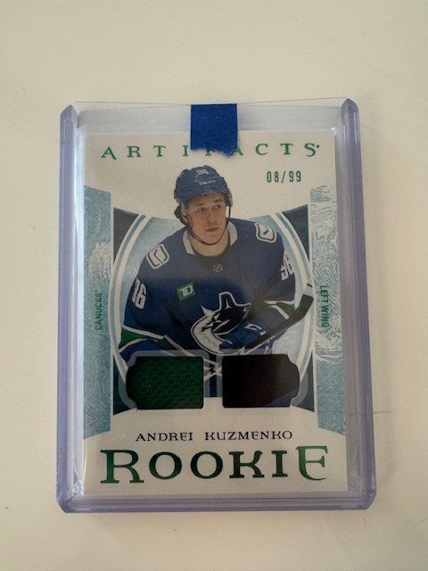 NHL Sammelbilder & Trading cards: Upper Deck Andrei Kuzmenko  Patch Artifacts Rookie 08 / 99 – Gebraucht aus Toffen von Domy1