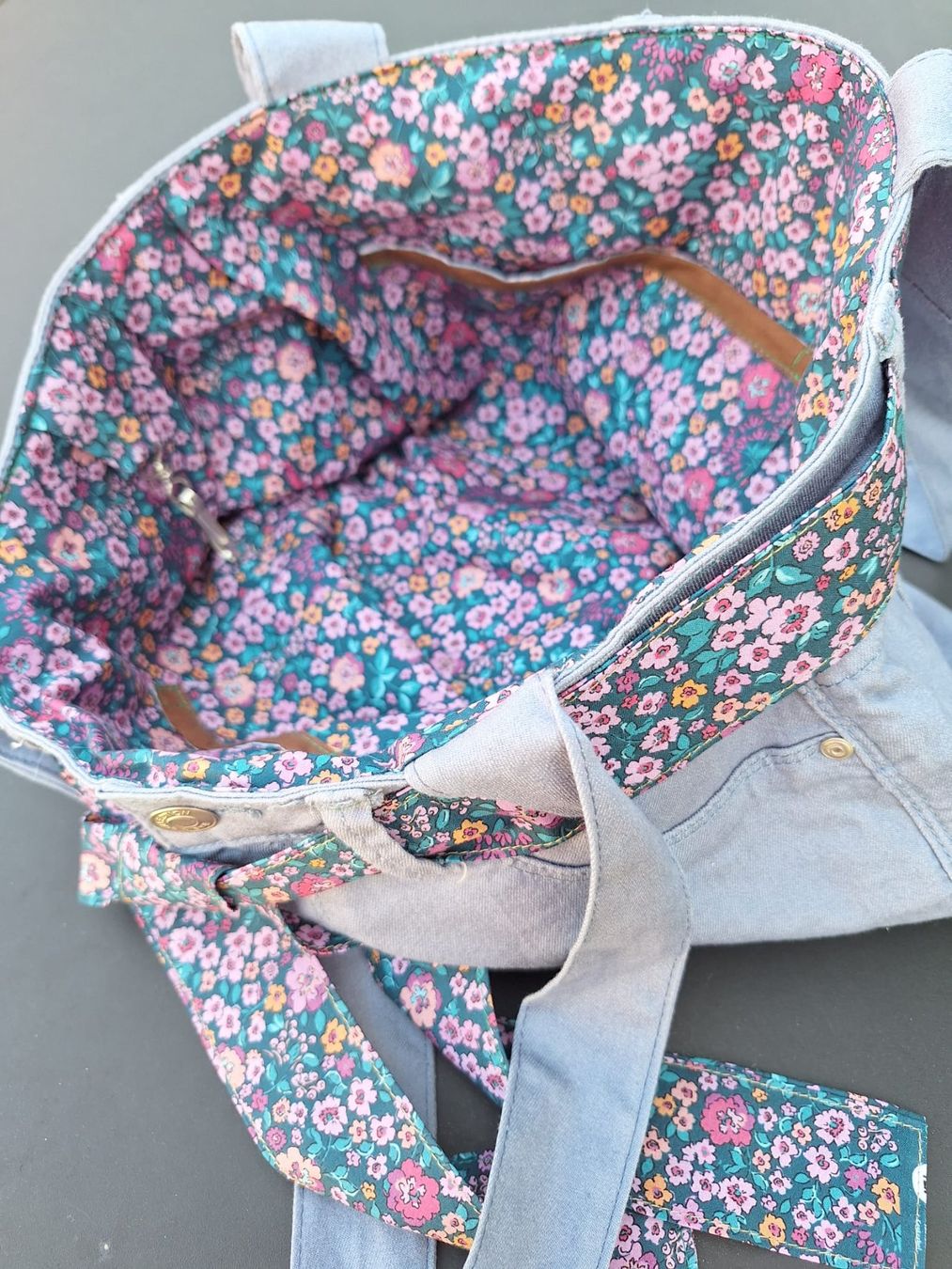 Borse da donna: Damenumhängetasche hellblau, upcycling aus alter Jeans – Nuovo (secondo la descrizione) da Niederönz venduto da Ostfriesensam 1