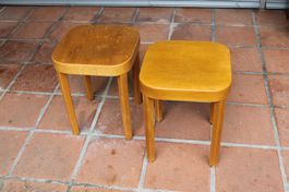 Ein Paar Vintage Hocker um 1950, ev. Horgen Glarus.