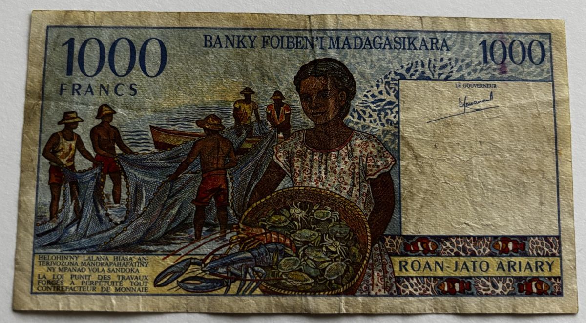 Banconote: Madagaskar 1000 Ariary – Usato da Algetshausen venduto da Carrhard 1