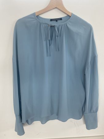 Luisa Cerano Bluse Acetat und Seide Gr. 36 hellblau