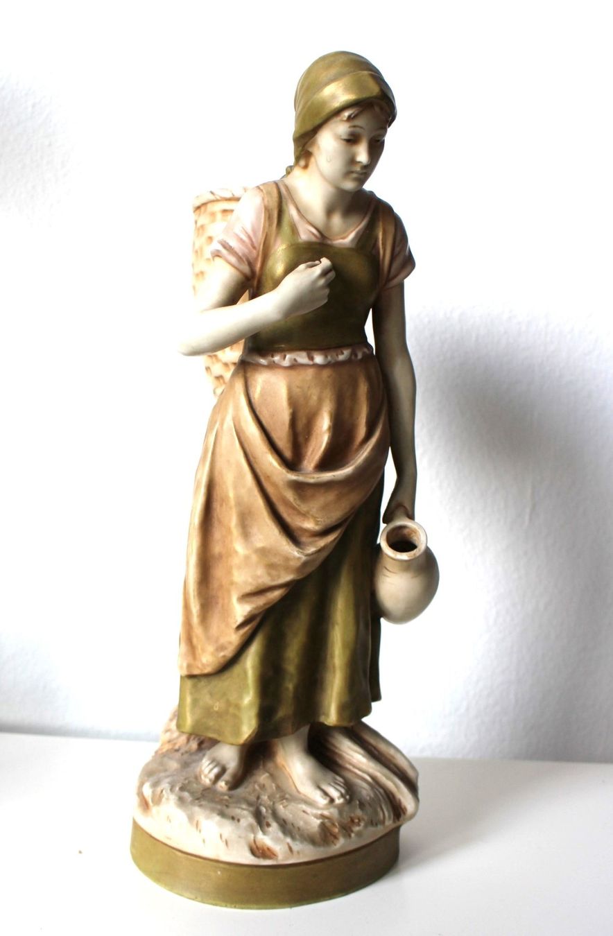 Skulpturen & Statuen: GROSSE ROYAL DUX JUGENDSTIL Statue um 1900 – Gebraucht aus Luzern von Immergern 7