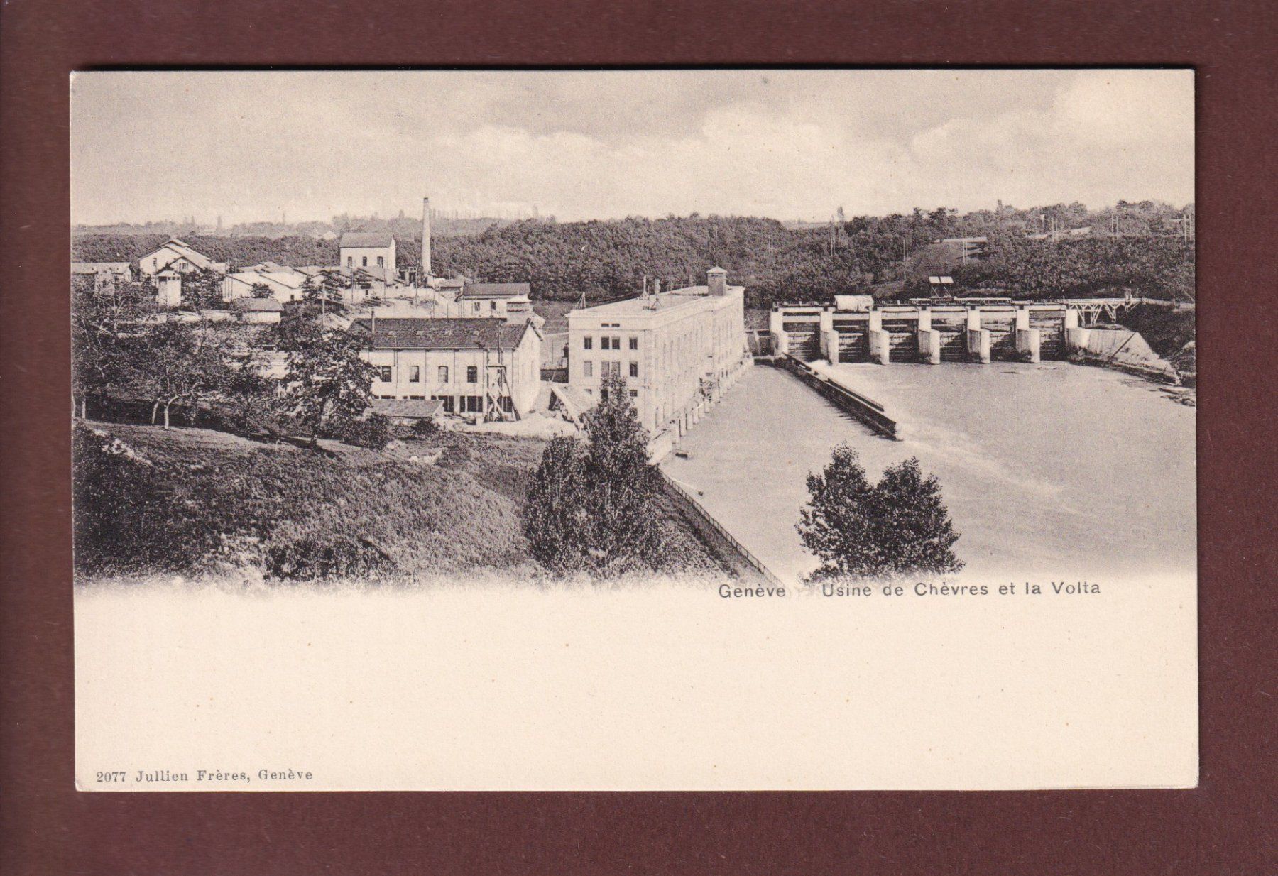 Cartoline postali: GENEVE - Usine de Chèvres et la Volta – Usato da Pully venduto da nicecards