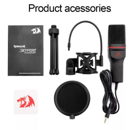 Microfoni: REDRAGON Seyfert Mikrofon Stativ Studio Audio 3,5mm – Nuovo e nell'imballaggio originale da Romanshorn venduto da pfimex 9