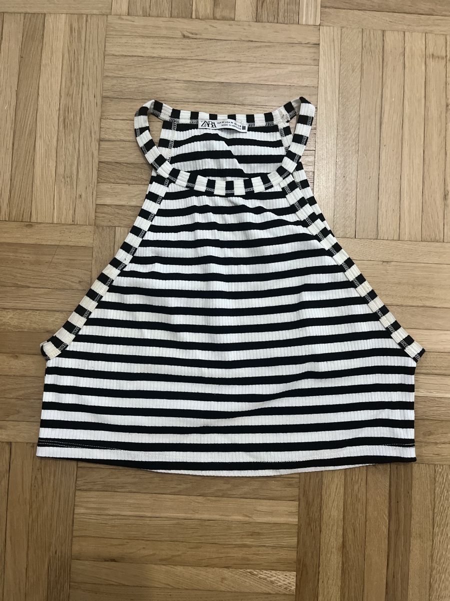 Zara Top: Zara Top, gestreift, schwarz-weiss – Usato da Bern venduto da t.nomse