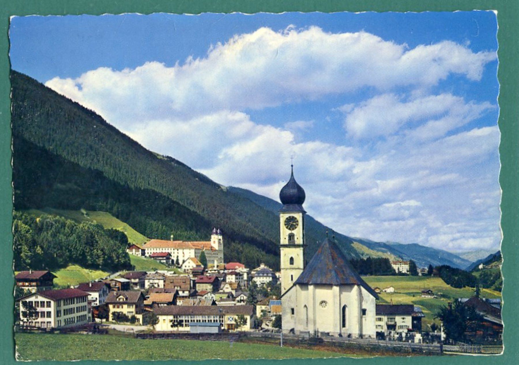 Ansichtskarten: Disentis, Kloster und Wallfahrtskirche, 1965, gelaufen – Gebraucht aus Sargans von Hausi1951