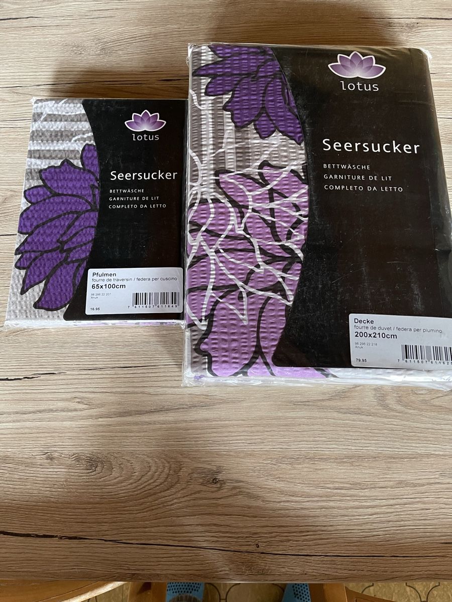 Biancheria da letto: 1 Bettgarnitur ungebraucht 200x210 – Nuovo e nell'imballaggio originale da Fahrni b. Thun venduto da ams_56jv 1