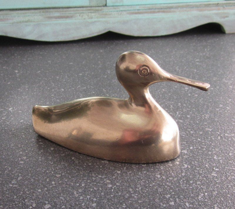 Figuren: Vintage Messing Ente, Briefbeschwerer, Deko – Gebraucht aus Bischofszell von raika 1