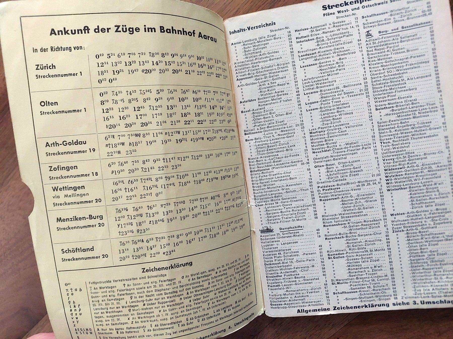 Riviste & Magazine: SBB Fahrplan 1956 bis 1957 Aargauer Tagblatt – Usato da Schönenwerd venduto da Steidi 1