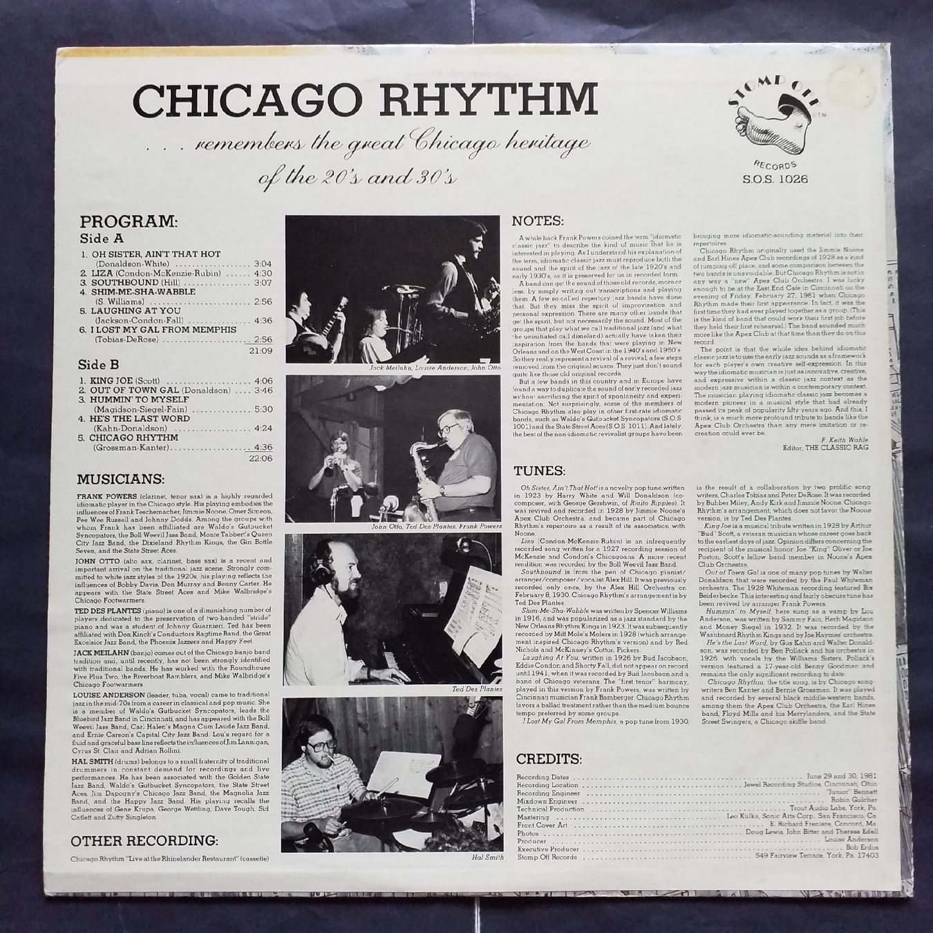 Vinyles: CHICAGO RHYTHM,  ................ 1st  press  - NEW - – Neuf (Voir description) à Yverdon-les-Bains par Jacotreut 1