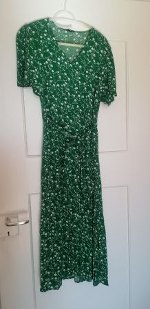 Threadbare Sommerkleid lang grün weiss Blumen 36