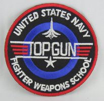 TOP GUN - Aufnäher - Aufbügler - Stickerei - 7,5cm  Ø