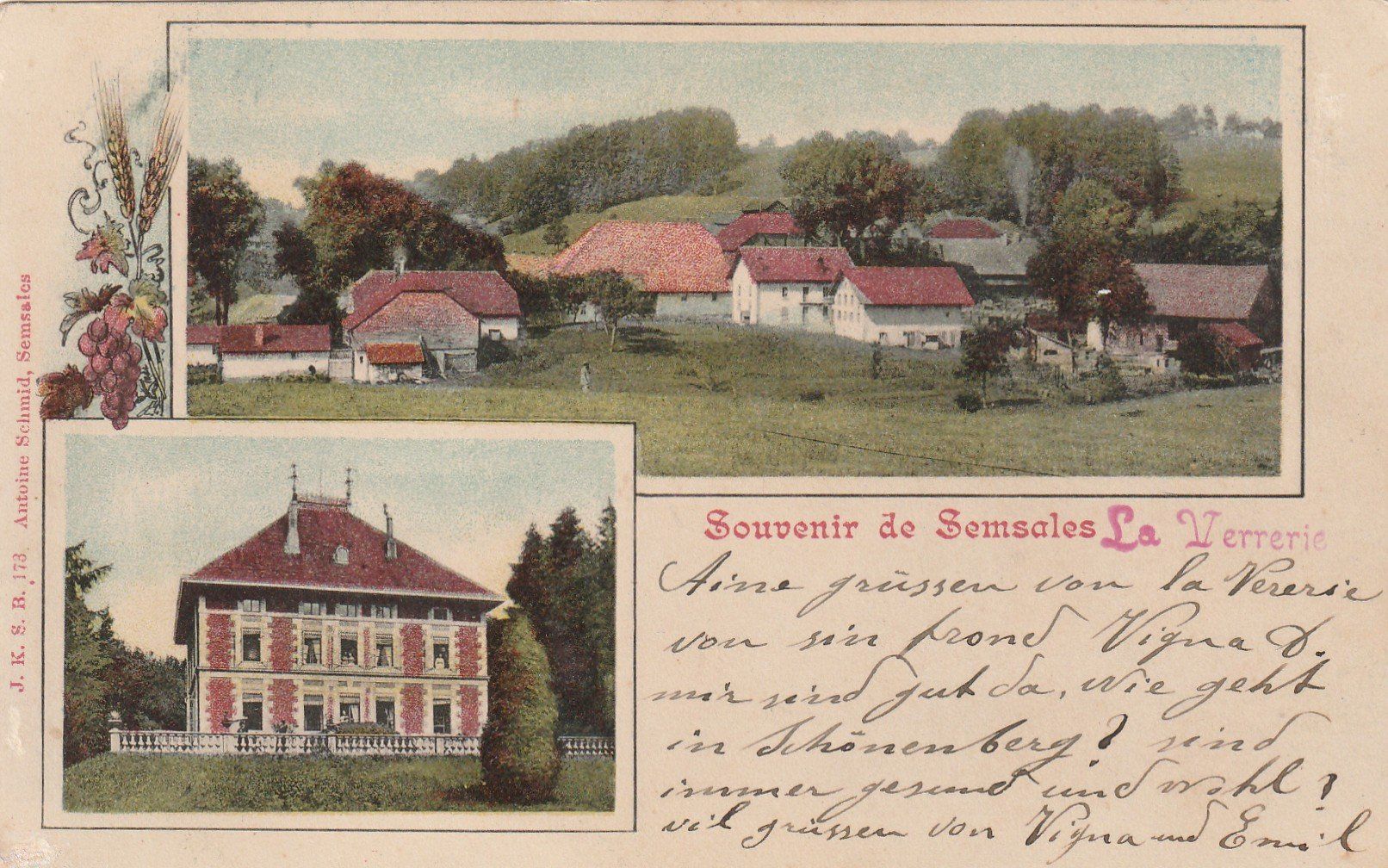 Cartoline postali: Semsales 2-bildrig – Usato da Rorschacherberg venduto da fratovi2
