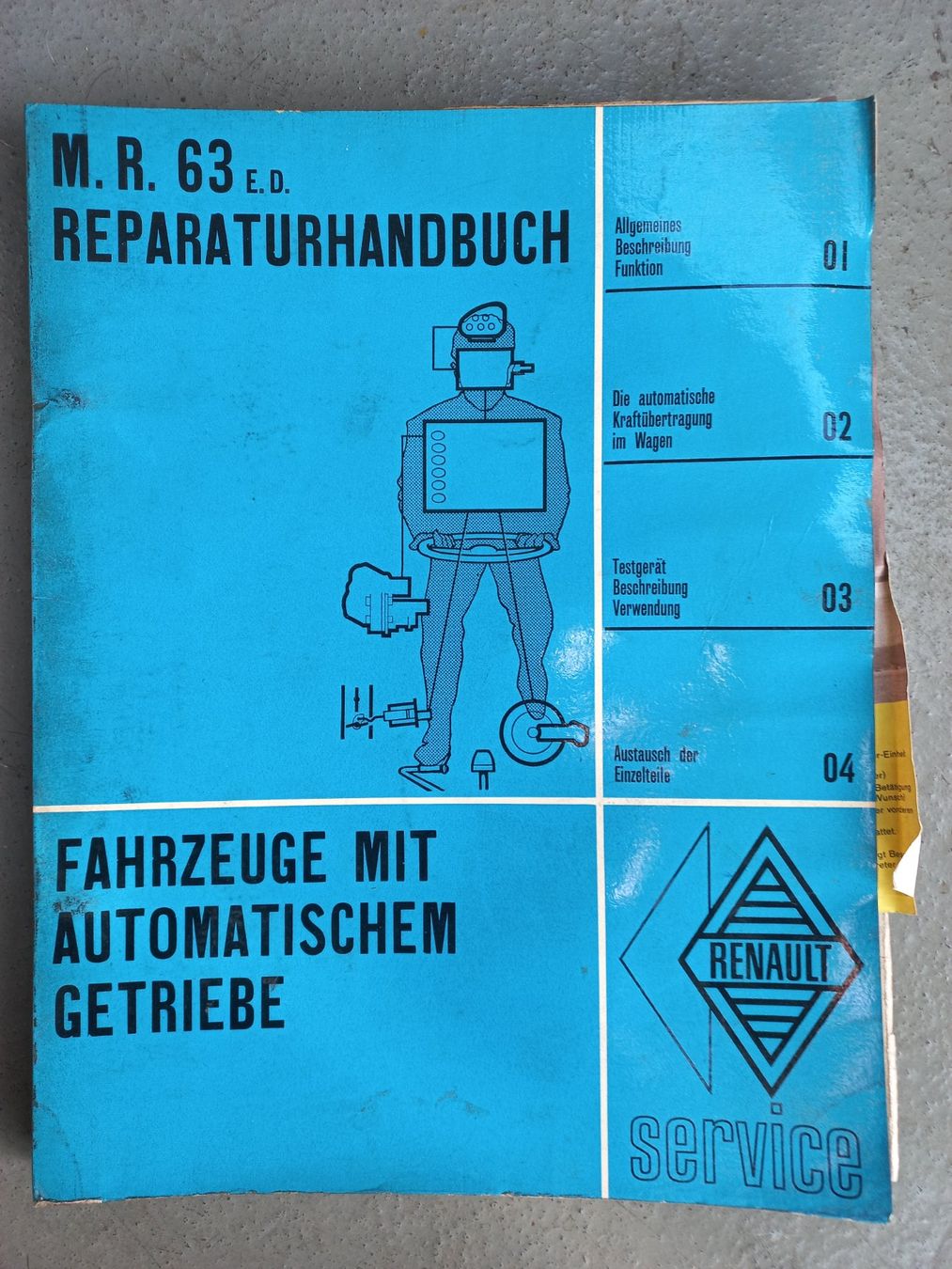 Libri: Oldtimer Renault Werkstatthandbuch M.R.63 Automatik Getriebe – Usato da CH - DULLIKEN venduto da classiccarpartsstore
