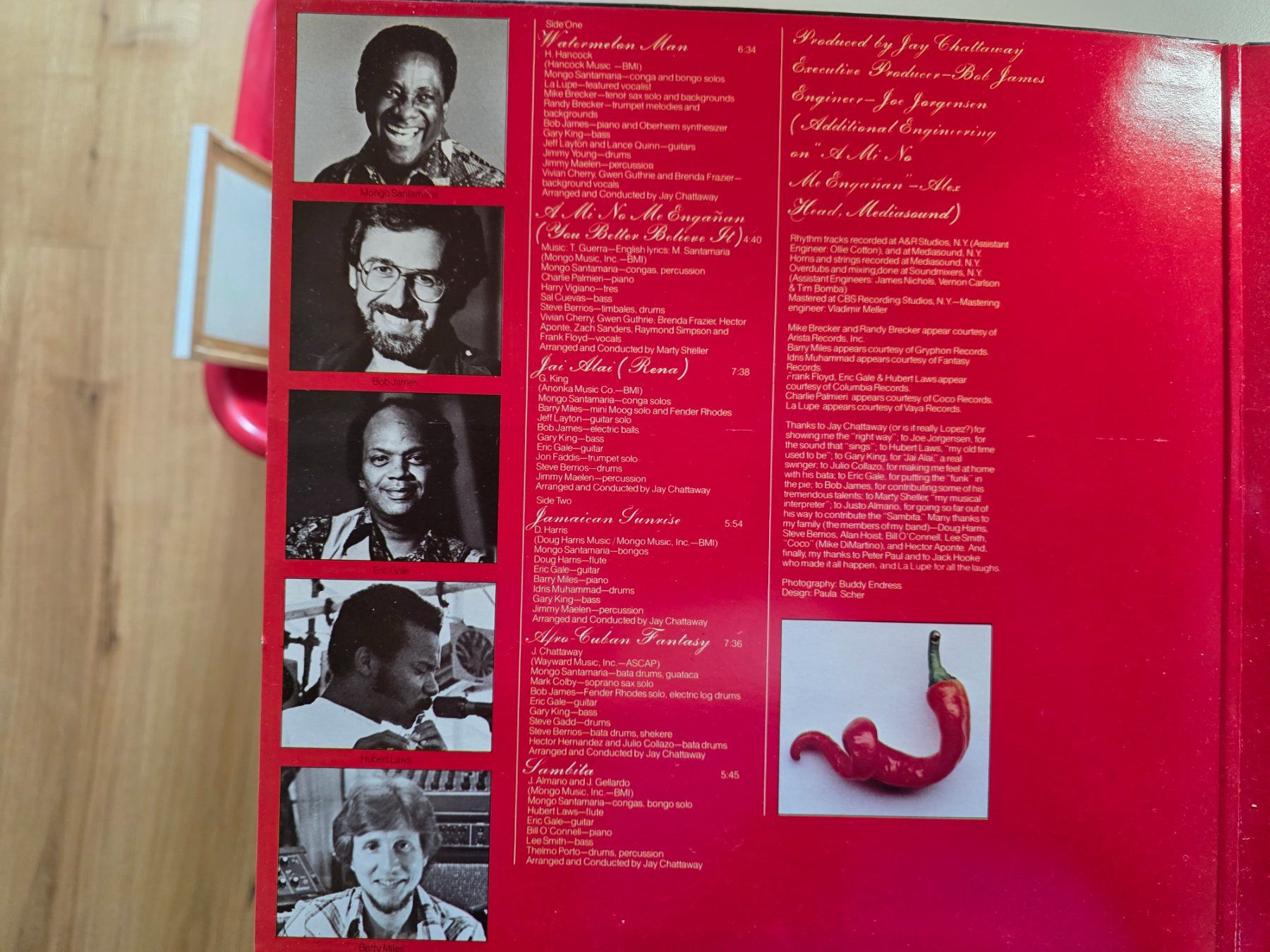 Dischi in vinile: LP : Mongo Santamaria - Red hot - 1979 - CBS 83340 – Usato da Walterswil BE venduto da Lonitti 2
