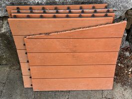 Gebrauchte Holzfliesen (WPC) für Terrasse oder Balkon