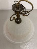 Hängeleuchte Opalglas Messing