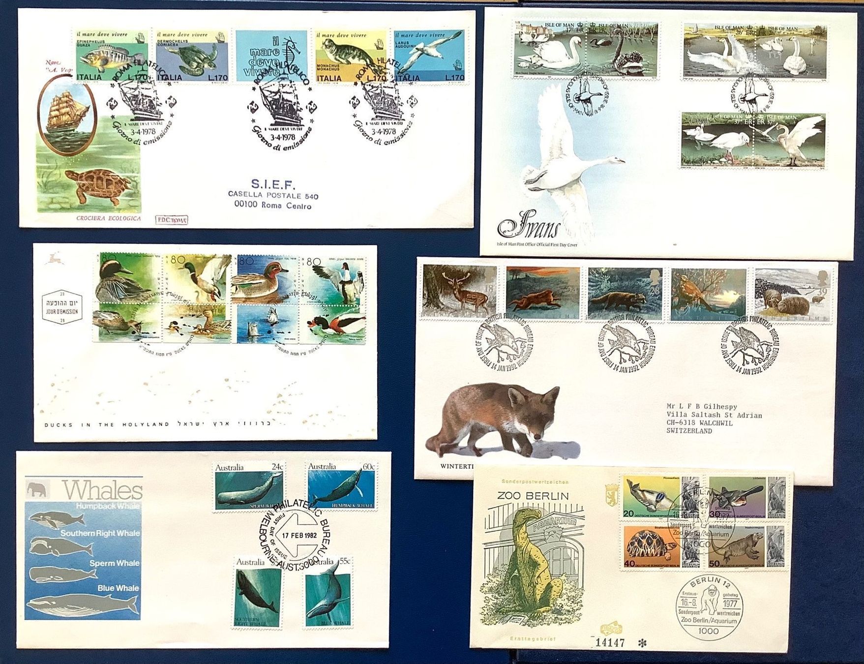 Tutti i francobolli: 1978 - 1992 - FDC Tierwelt Div. Satzbriefe – Usato da Liestal venduto da Pep3