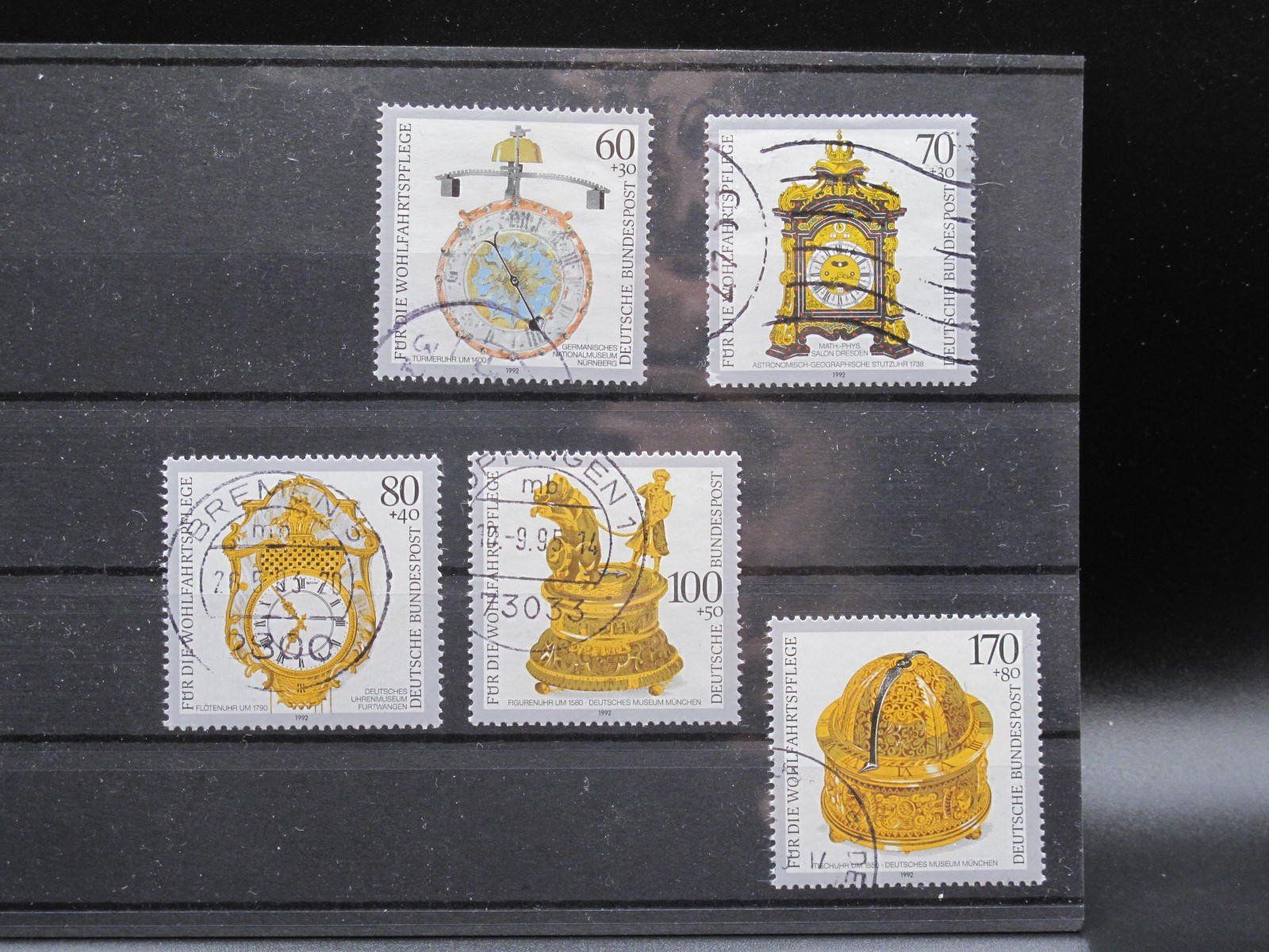 Alle Briefmarken: BRD 1992 Kostbare alte Uhren gest. – Gebraucht aus Wil SG von fva01
