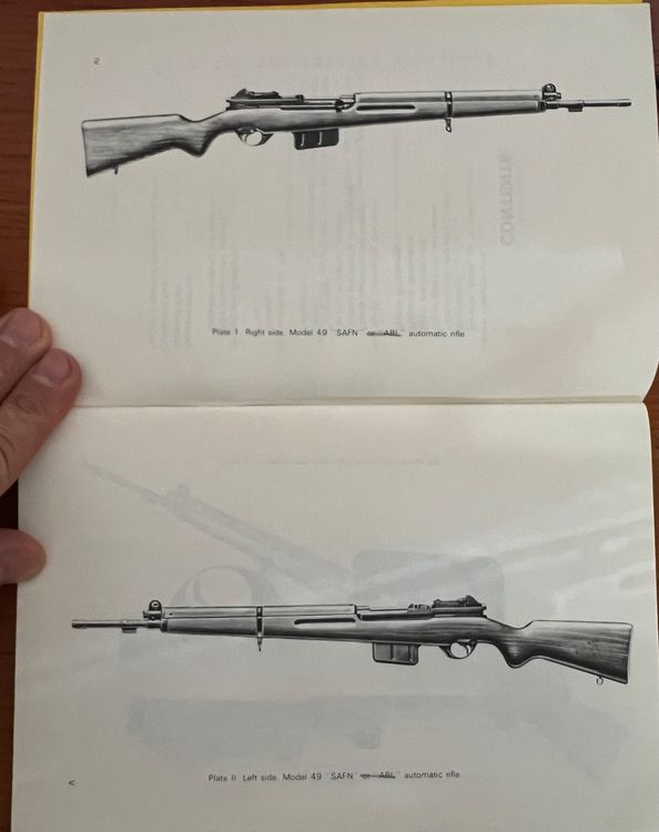 Manual the SAFN Model 49 F.N. Automatic Rifle fusil Gewehr (Gebraucht ...