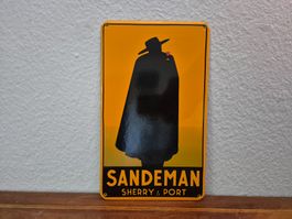 Emailschild Sandeman Port & Sherry Wein Retro Emaille Schild