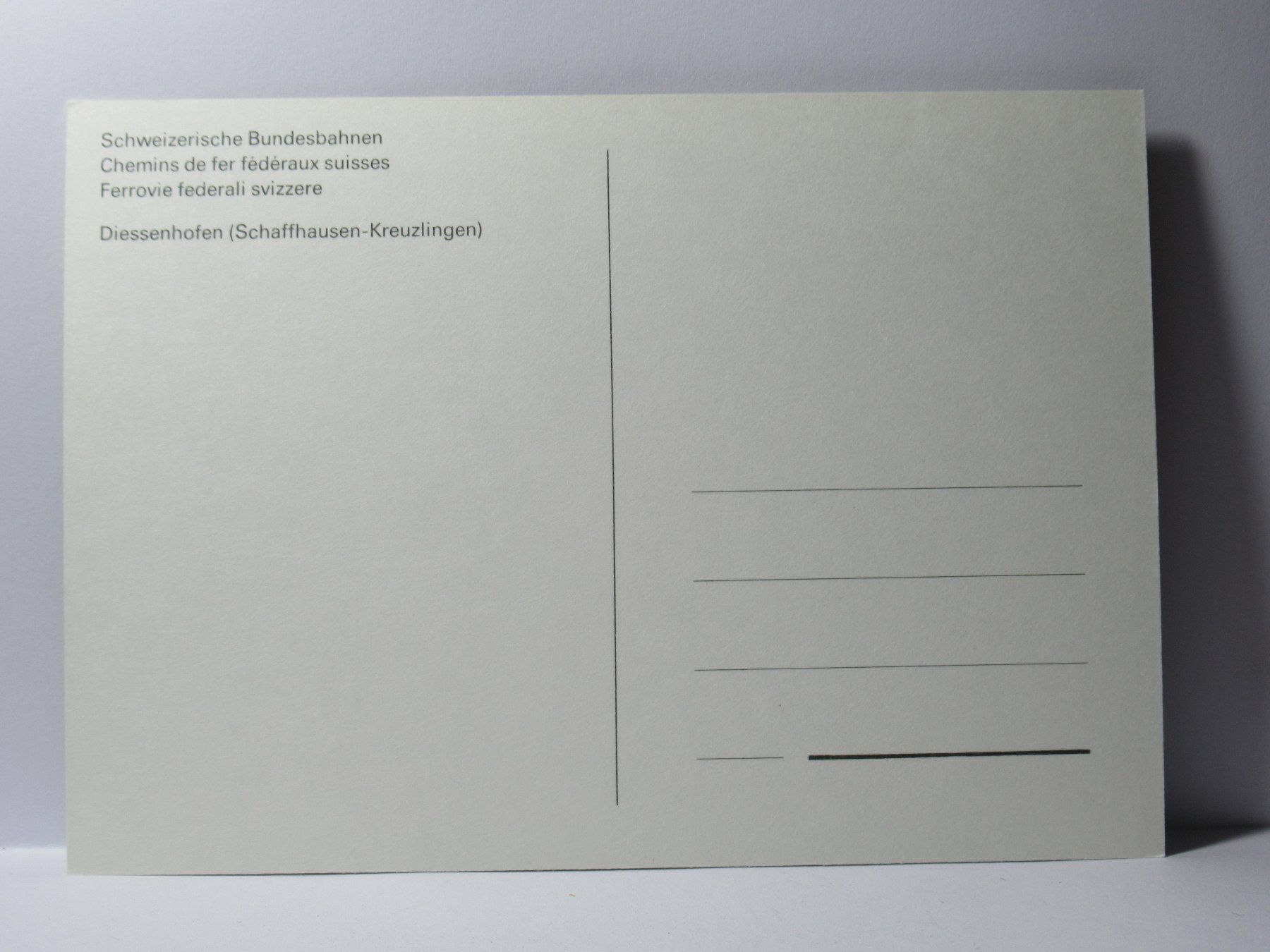 Ansichtskarten: SBB , Diesenhofen – Neu (gemäss Beschreibung) aus Grenchen von Bluemchen1900 1