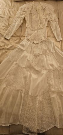 Weisses Spitzen Gr. 38/40 Sommerkleid Boho Hoch