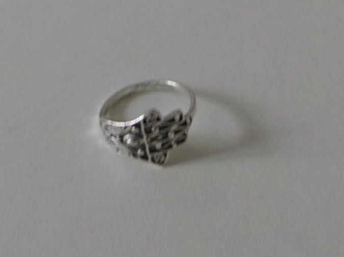 Anelli: Ring silberfarbig, Motiv Hand der Fatima, U51.5 – Nuovo (secondo la descrizione) da Flamatt venduto da Tattoo18