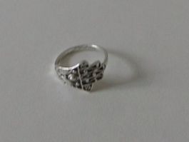 Ring silberfarbig, Motiv Hand der Fatima, U51.5