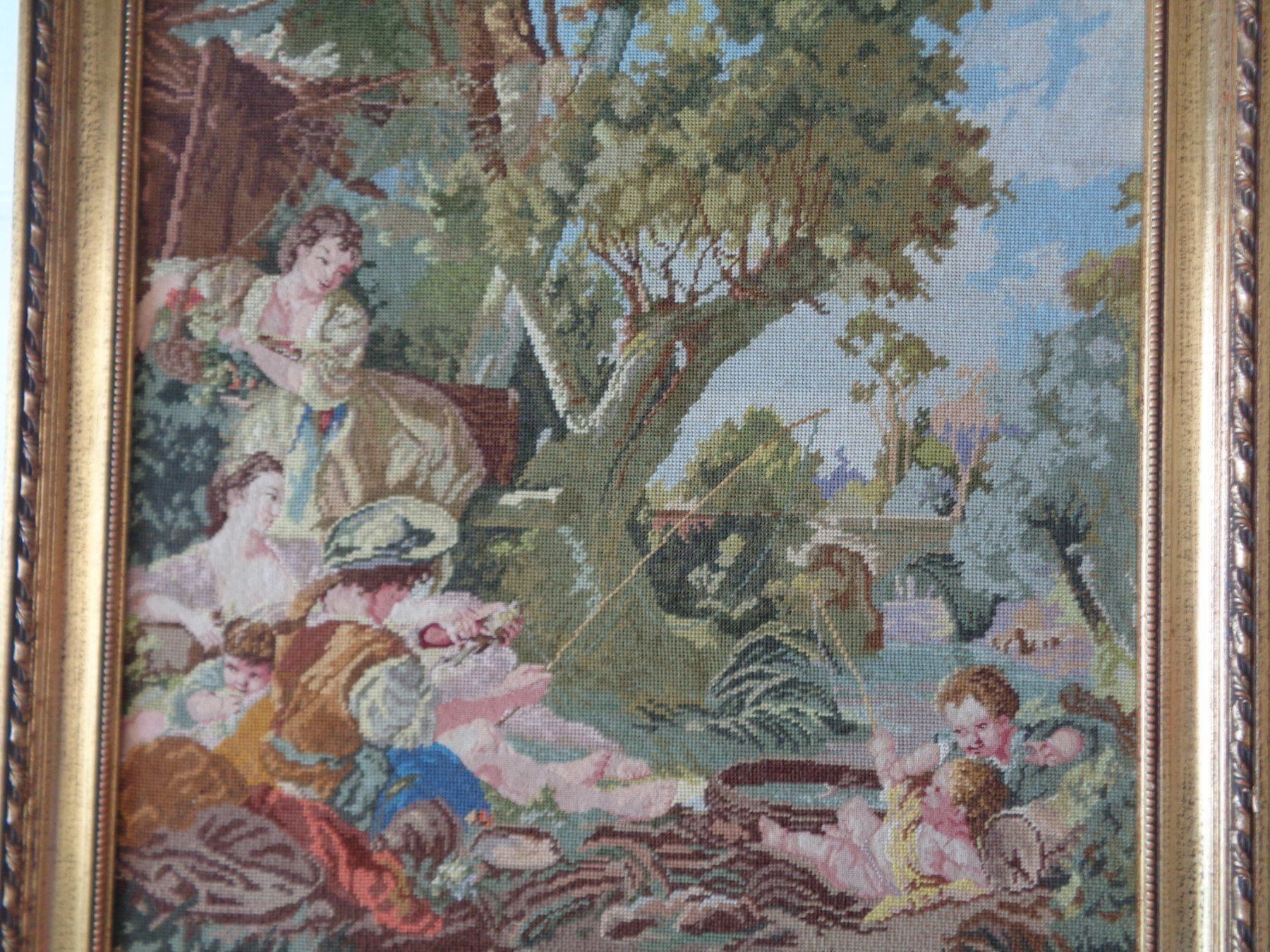 Cornici: Goldrahmen mit Gobelin – Jugendstil – Usato da Chur venduto da omonia 2