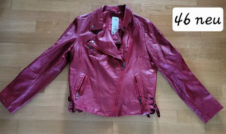  Lederjacke Weinrot Grösse 46 neu