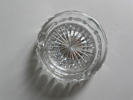 Kristall-Aschenbecher Ø11cm Vintage Glanzobjekt