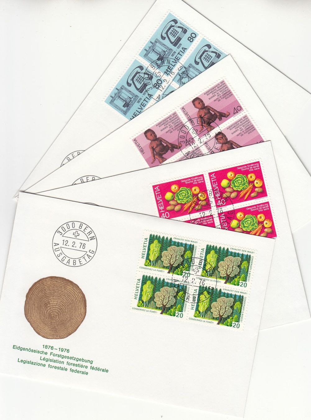 Tutti i francobolli: SBK 572 - 575 im 4er Block FDC – Usato da Bürglen TG venduto da StampGraf