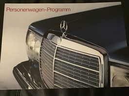 Mercedes-Benz Personenwagenprogramm Posterprospekt 04.1977